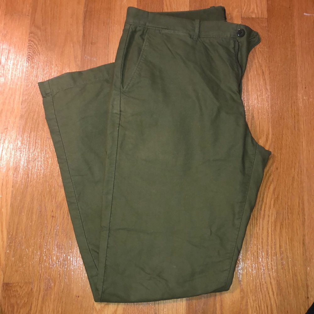 J. Crew Olive Green 770 Slim Straight Chino Pants